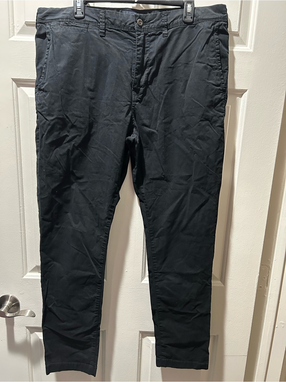 American Eagle Men’s Flex Skinny Lived In Chinos in Black Size 36 x 32